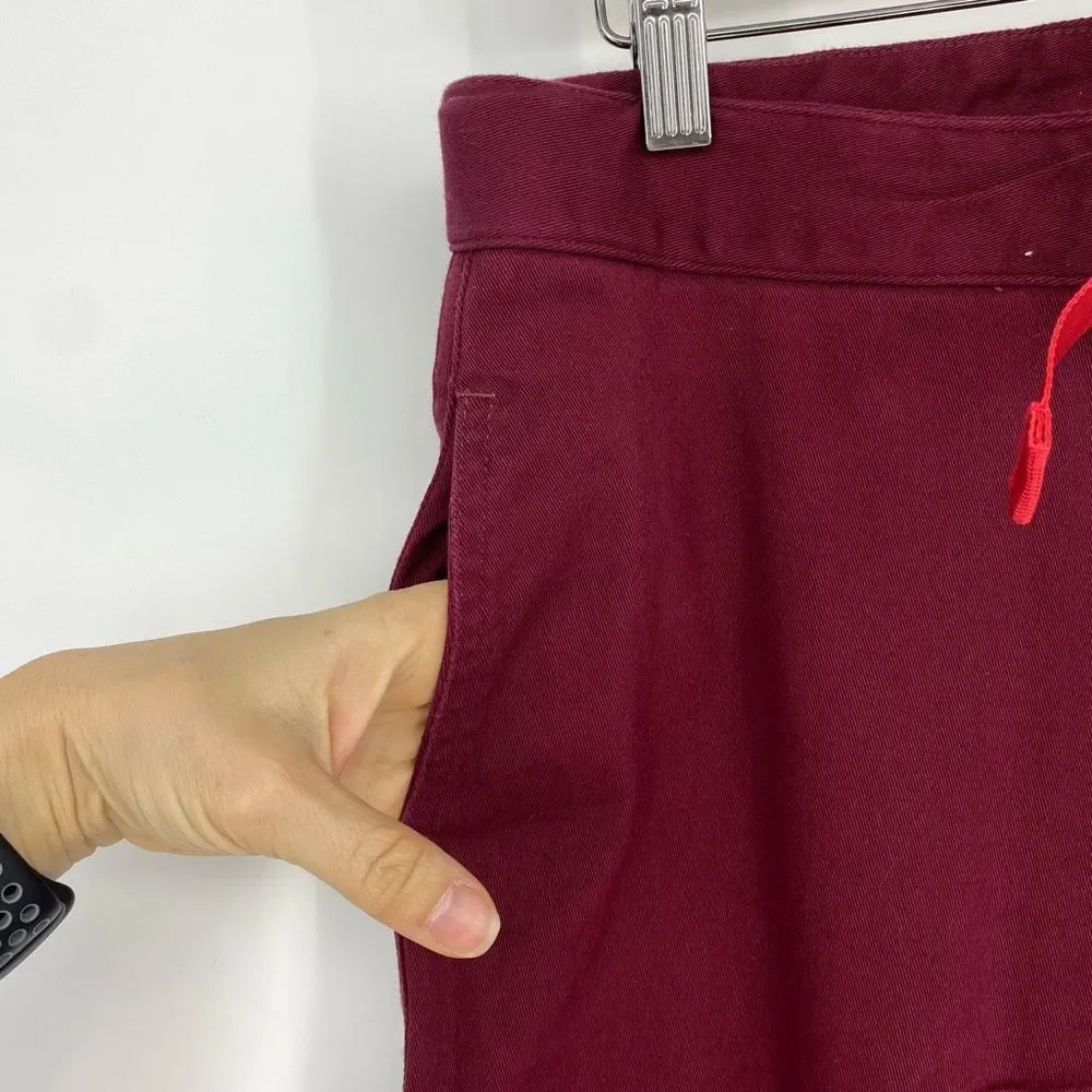 Topo Designs Womens Climb Pants Size L Organic Cotton Outdoor Hiking NWT Burgund - Picture 11 of 15